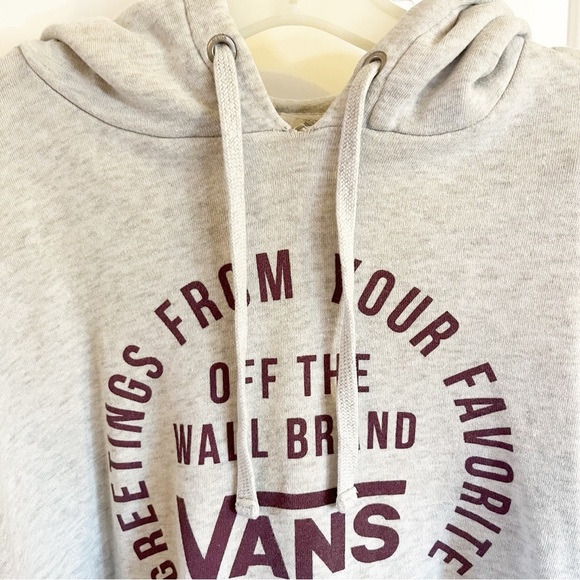 Vans Gray Hoodie with Maroon Logo - Picture 3 of 5